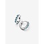 Pandora Pandora Oorbellen 293849C01 Zilver met Aquamarine Blauw Klein