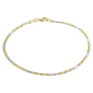 The House Of Blinckers THOB Armband 42.08457 14k Wit- Geelgoud Valkenoog 3.7mm 21cm