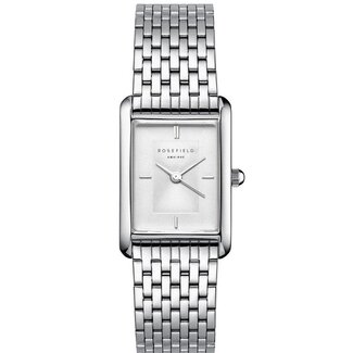Rosefield Rosefield Horloge HWSSS-H02 Staal Quartz Rechthoekig met Witte Wijzerplaat