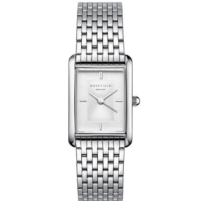 Rosefield Rosefield Horloge HWSSS-H02 Staal Quartz Rechthoekig met Witte Wijzerplaat