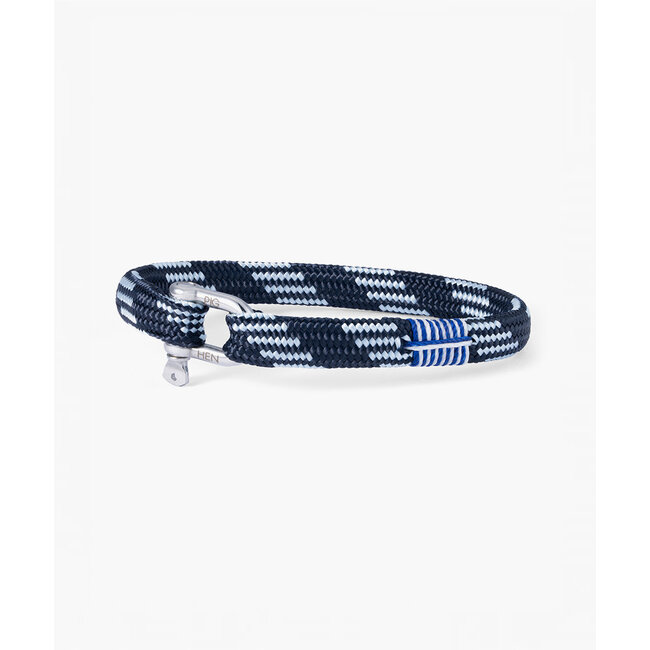 Pig & Hen Pig & Hen Armband P19-163004-M Vicious Vik Staal Navy Arctic Blue Maat M 18cm