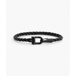 Pig & Hen Pig & Hen Armband P55-290000-M Lobster Larry Staal met Zwarte Coating Zwart Maat M 18cm