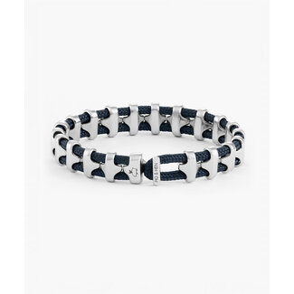 Pig & Hen Pig & Hen Armband P42-163000-ML Bold Bob Staal Navy Blue Maat ML 19cm