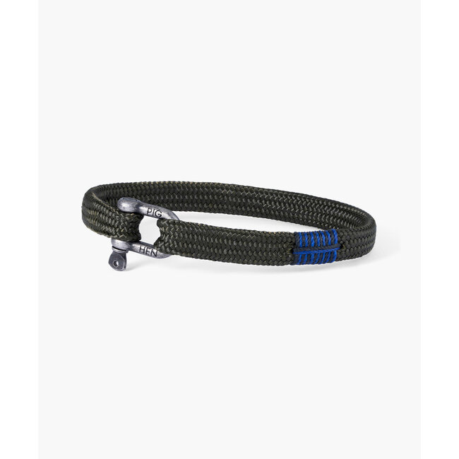 Pig & Hen Pig & Hen Armband P19-453000-ML Vicious Vik Staal Army Vintage Maat ML 19cm