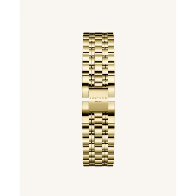 Rosefield Rosefield Horlogeband Staal met Geelgouden Plating 14mm