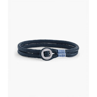 Pig & Hen Pig & Hen Armband P29-NOS-163000-M Don Dino Staal Navy Blue Maat M 18cm
