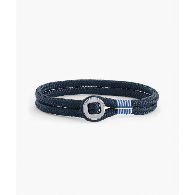Pig & Hen Pig & Hen Armband P29-NOS-163000-M Don Dino Staal Navy Blue Maat M 18cm