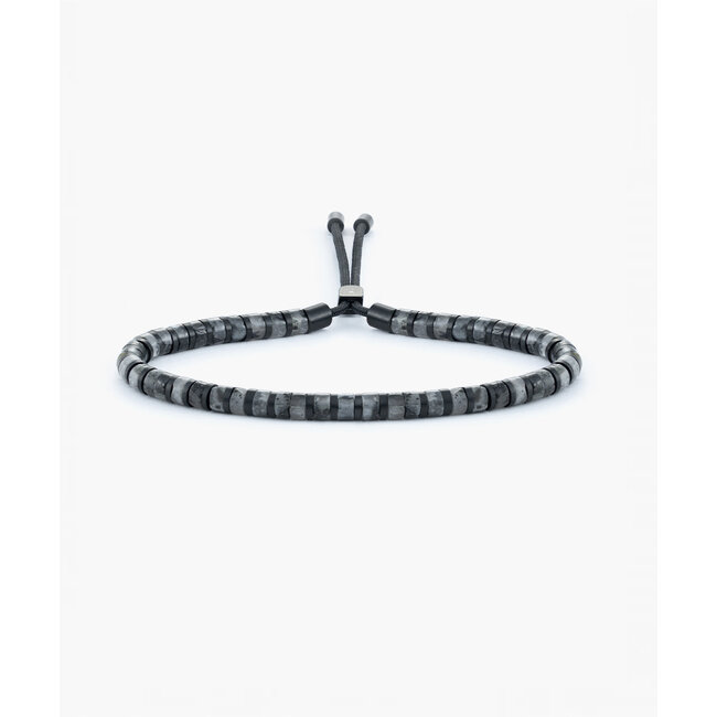 Pig & Hen Pig & Hen Armband P48-283819-M Brontide 4mm Adjastabel Zwart Maat M 18 - 19cm