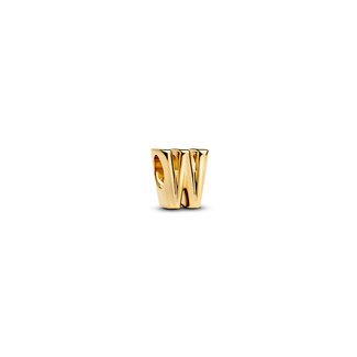 Pandora Pandora bedel 763969C00 Zilver met Geelgouden Plating Letter W