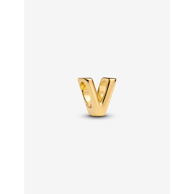 Pandora Pandora bedel 763968C00 Zilver met Geelgouden Plating Letter V