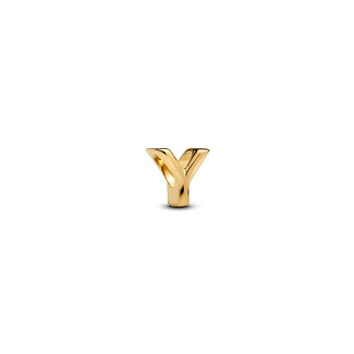 Pandora Pandora bedel 763971C00 Zilver met Geelgouden Plating Letter Y