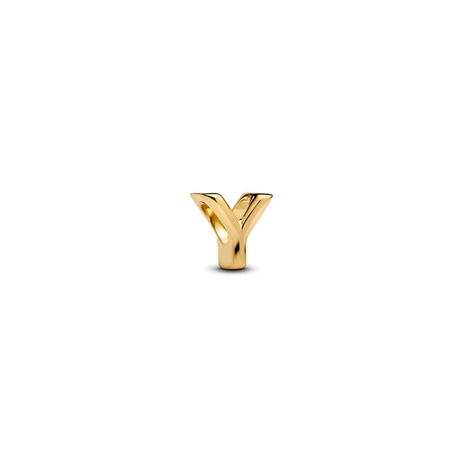 Pandora Pandora bedel 763971C00 Zilver met Geelgouden Plating Letter Y