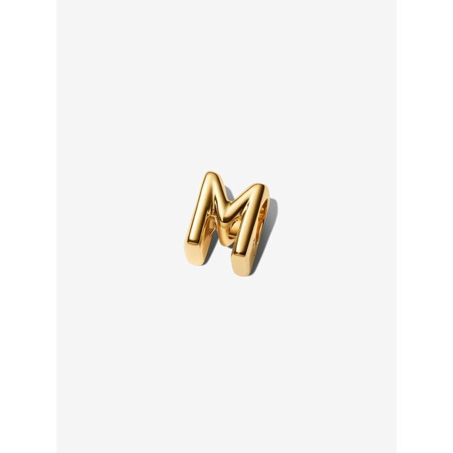 Pandora Pandora bedel 763959C00 Zilver met Geelgouden Plating Letter M