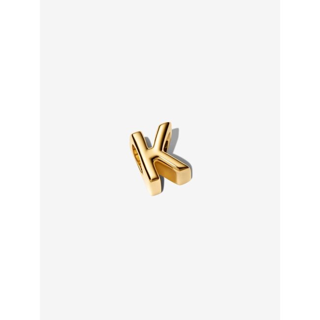 Pandora Pandora bedel 763957C00 Zilver met Geelgouden Plating Letter K