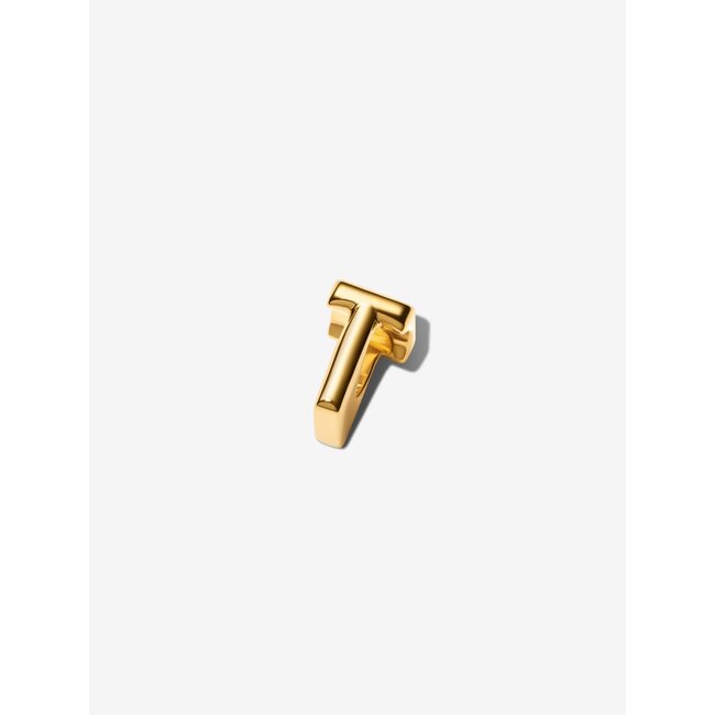 Pandora Pandora bedel 763966C00 Zilver met Geelgouden Plating Letter T