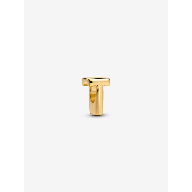 Pandora Pandora bedel 763966C00 Zilver met Geelgouden Plating Letter T
