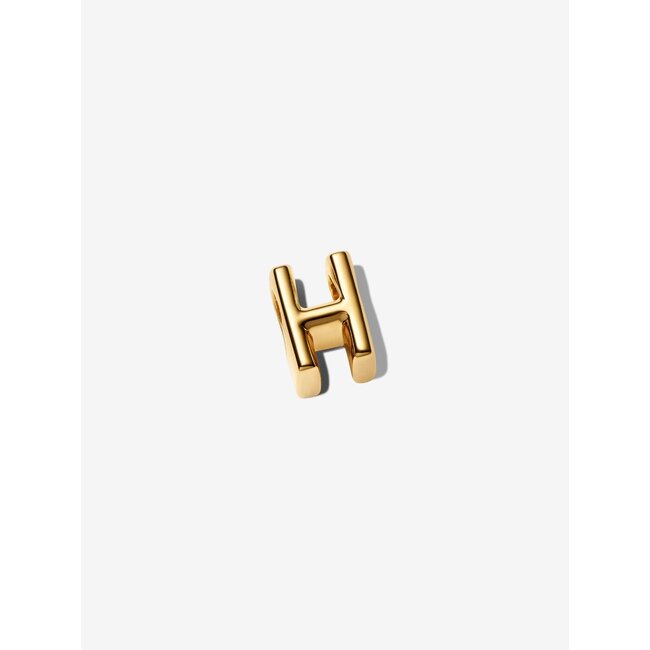 Pandora Pandora bedel 763954C00 Zilver met Geelgouden Plating Letter H