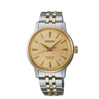 Seiko Seiko Horloge SRPL64J1 Presage Cocktail Staal Bi-color Automaat 50m Waterdicht 34mm