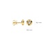 Blush Blush Oorbellen LG7004Y 14k Geelgoud 2x0.10crt H SI Briljant geslepen Lab Grown Diamant 6.2mm