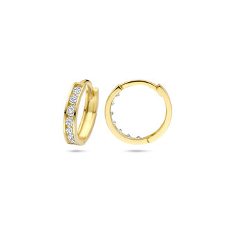 Blinckers Jewellery Huiscollectie BJ Oorbellen 40.18302 14k Geelgouden Oorringen met Zirkonia