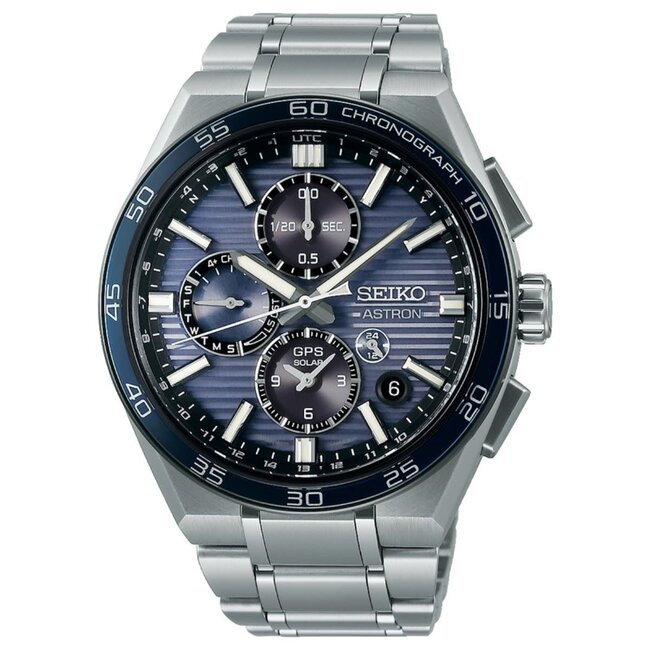 Seiko Seiko Horloge SSH175J1 Astron GPS Solar Chronograaf Titanium Saffierglas 43mm