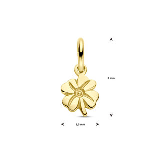 Blinckers Jewellery Huiscollectie BJ Hanger 40.28299 14k Geelgoud Klaver 7.8mm