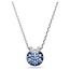 Swarovski Swarovski Collier 5734232 Bella Zilverkleurig met Blauwe Swarovskisteen 38-43cm