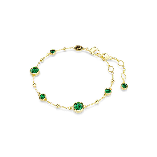 Swarovski Swarovski Armband 5730676 Imber Goudkleurige Plating Groene Stenen 16.5-20.5cm