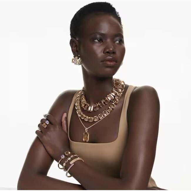 Swarovski Swarovski Armband 5720912 Millenia Goudkleurige Plating Octagon Slijpvorm Caramel