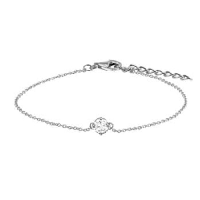 Blinckers Jewellery Huiscollectie BJ Armband 13.24560 Zilver met Zirkonia 16,5+2,5cm