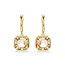 Swarovski Swarovski Oorbellen 5731148 Millenia Goudkleurige Plating Square Slijpvormig Caramel