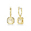 Swarovski Swarovski Oorbellen 5731148 Millenia Goudkleurige Plating Square Slijpvormig Caramel