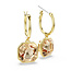 Swarovski Swarovski Oorbellen 5731148 Millenia Goudkleurige Plating Square Slijpvormig Caramel