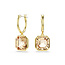 Swarovski Swarovski Oorbellen 5731148 Millenia Goudkleurige Plating Square Slijpvormig Caramel