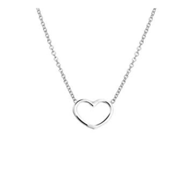 Blinckers Jewellery Huiscollectie BJ Collier 13.24659 Zilver met Hart 1,5mm 41+4cm
