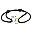 Blinckers Jewellery Huiscollectie BJ Armband 47.00279 14k Geelgoud Rondjes met Satijn Zwart Koord