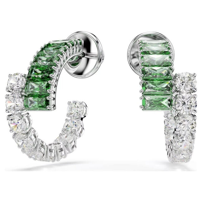 Swarovski Swarovski Oorbellen 5732264 Matrix Zilverkleurig met Groen en Wit