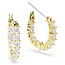 Swarovski Swarovski Oorbellen 5733398 Matrix Goudkleurige Plating Ronde Slijpvorm