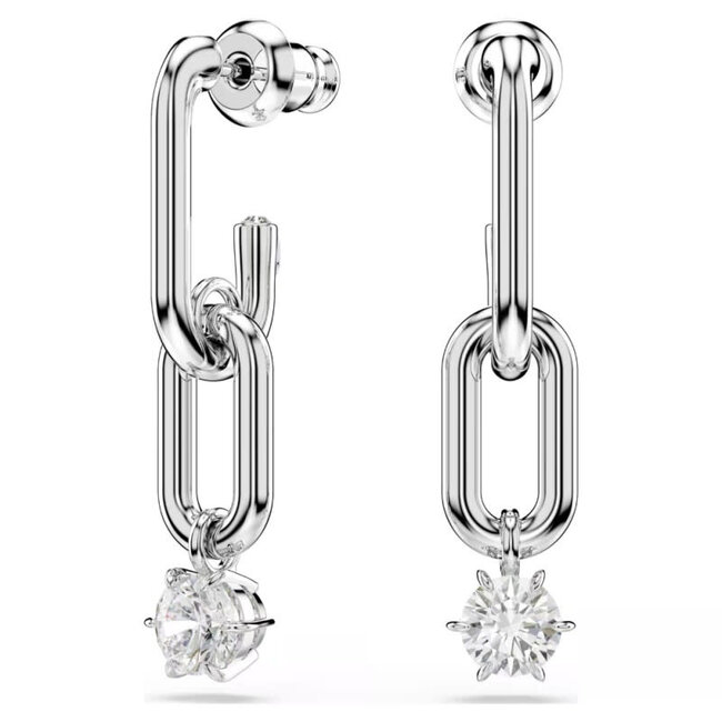 Swarovski Swarovski Oorbellen 5728584 Dextera Zilverkleurig Witte Zirkonia