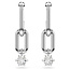 Swarovski Swarovski Oorbellen 5728584 Dextera Zilverkleurig Witte Zirkonia
