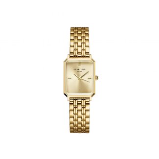 Rosefield Rosefield Horloge OCGSG-O82 Octagon XS Staal met Geelgouden Plating Quartz 19.5 x 24mm