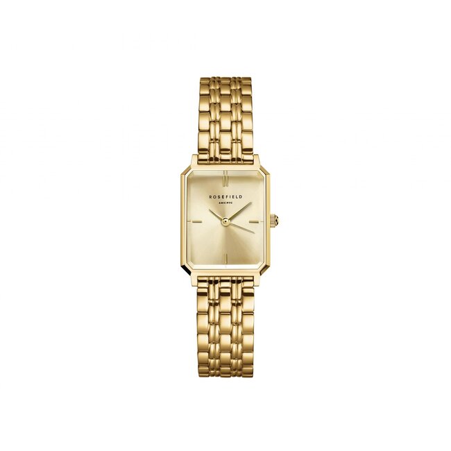 Rosefield Rosefield Horloge OCGSG-O82 Octagon XS Staal met Geelgouden Plating Quartz 19.5 x 24mm