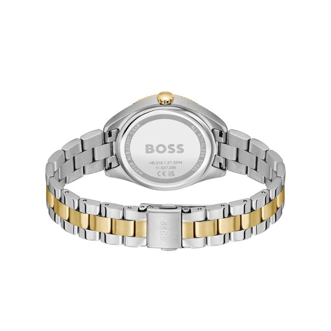 BOSS Boss Horloge HB1502804 Sage Sport Staal Bicolor Quartz met Zilverkleurige Wijzerplaat 34mm