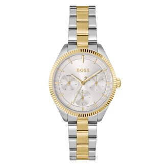 BOSS Boss Horloge HB1502804 Sage Sport Staal Bicolor Quartz met Zilverkleurige Wijzerplaat 34mm