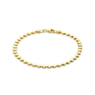 Blinckers Jewellery Huiscollectie BJ Armband 40.34906 14k Geelgoud Klaver met Karabijnsluiting 3,7mm 18,5cm