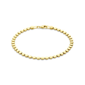 Blinckers Jewellery Huiscollectie BJ Armband 40.34905 14k Geelgoud Rondjes met Karabijnsluiting 3,6mm 18,5cm