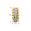 Blinckers Jewellery Huiscollectie BJ Hanger 42.08920 14k Bicolor Geel/Witgoud met Diamant 0.07ct H SI 11.5x5.5mm