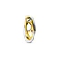 Blinckers Jewellery Huiscollectie BJ Hanger 42.08971 14k Bicolor Geel/Witgoud Ovale Ringen met Diamant 0.05ct H Si 13x12.5mm