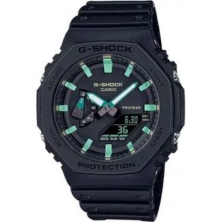 Casio G-Shock Casio G-Shock Horloge GA-2100RC-1AER Analoog Digitaal Zwart met Groen