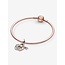 Pandora Pandora Bedel 780087C01 Zilver met 14k Rosegouden Plating Hart met Hangslot